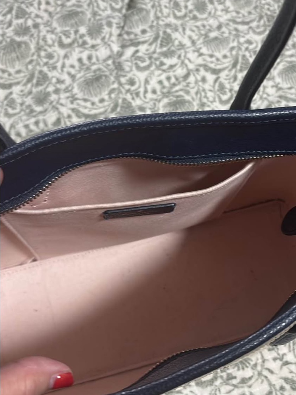 kate spade Beige and Blue Woven Tote Bag - Picture 3 of 7
